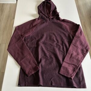 Vans Burgundy Textured‎ Hoodie Long Sleeve Pullover Men's Size S